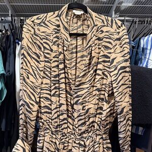 Zadig & Voltaire Beige and Black Zebra Print Dress
